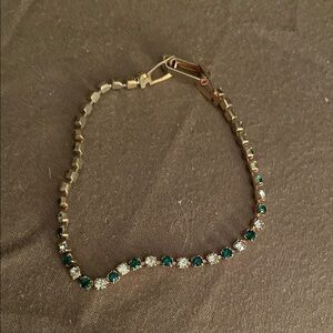 Elegant Gold and Green Bracelet